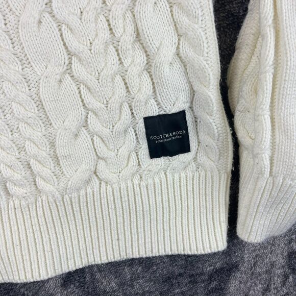 Scotch & Soda Chunky Cable Knit Crewneck Sweater Fisherman Pullover Men's M - Picture 5 of 11
